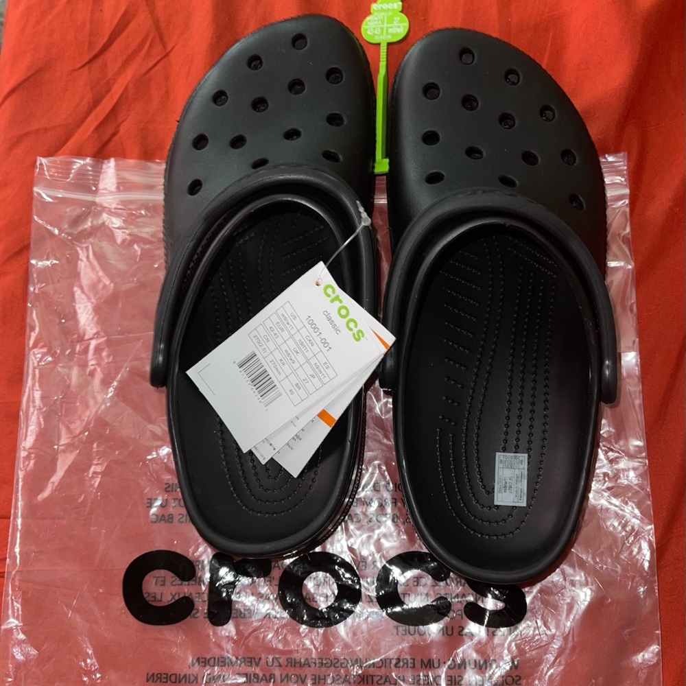 CROCS Black Slip-On Sandals